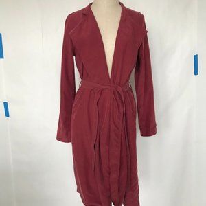 American Apparel Long Sleeved Maroon Wrap Dress XS/S